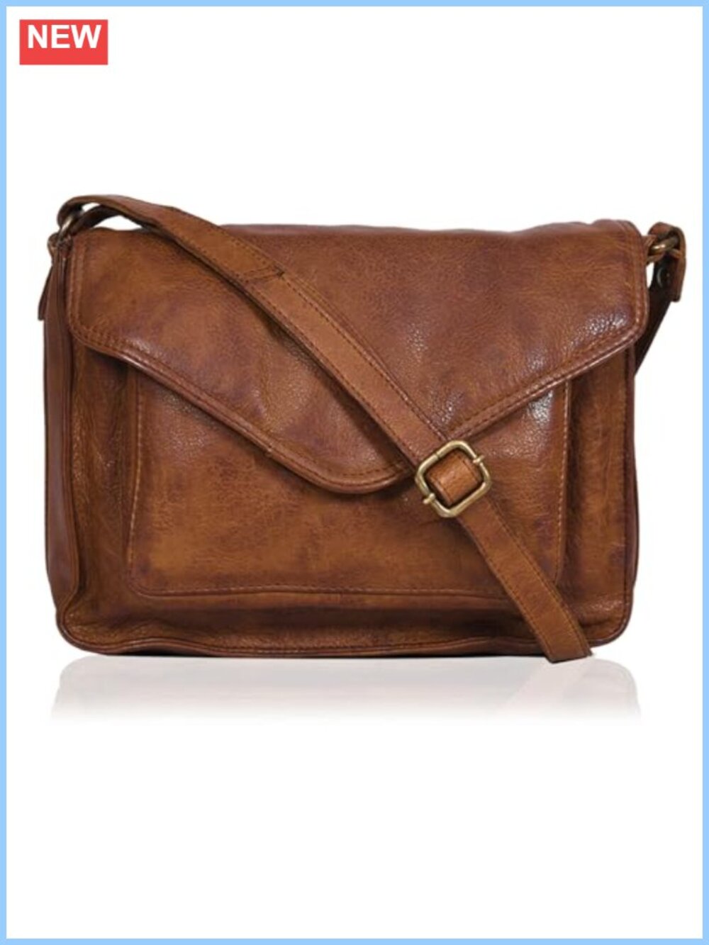 Genuine Leather Crossbody Purse for Women, Shoulder Bag, Satchel, Adjustable